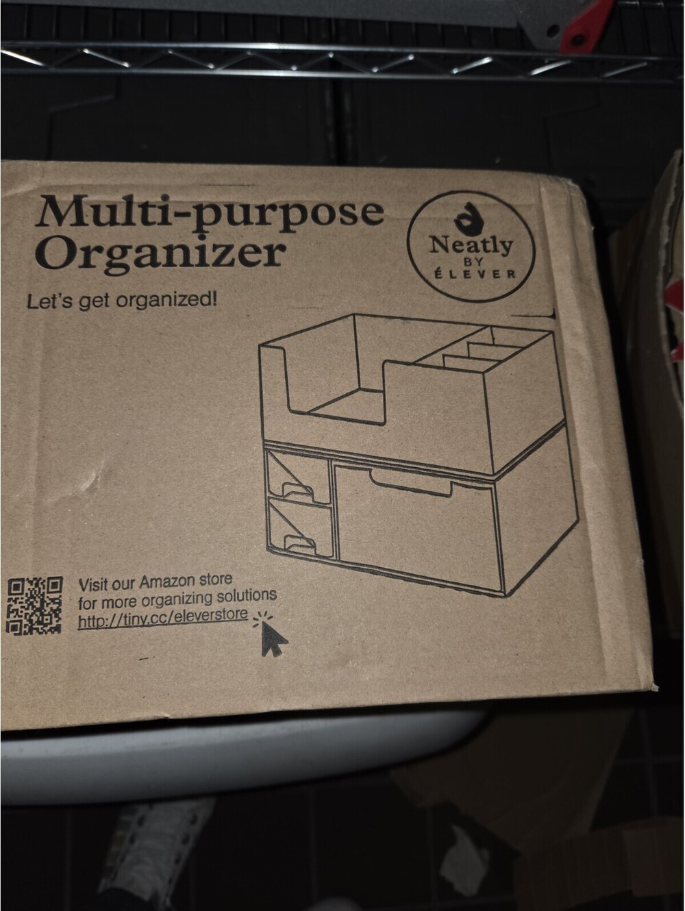 Storage makeup organizer vanity